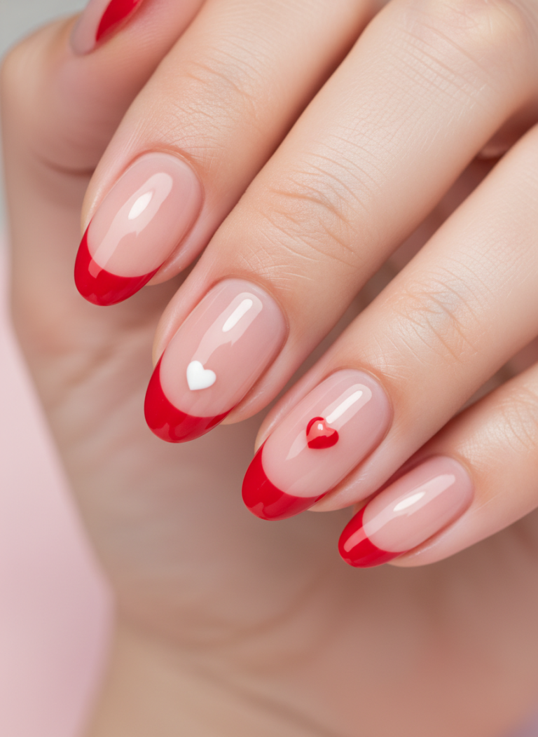 25 Red French Tip Nail Ideas for a Modern Twist