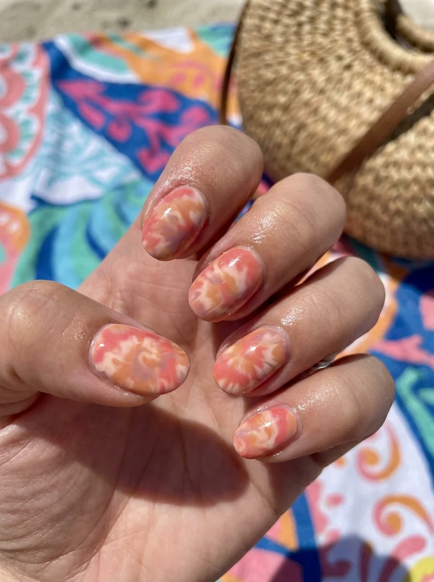 Tie-Dye Summer Nails