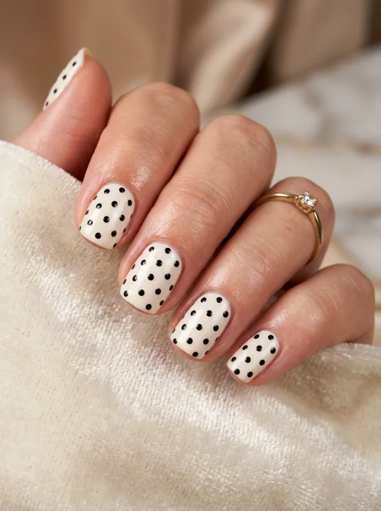Black Dots on Creamy White