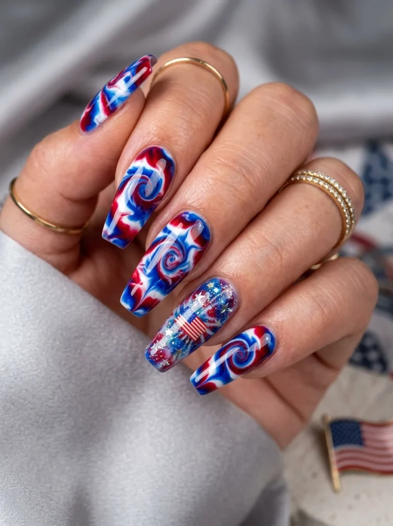 Tie-Dye Red White and Blue